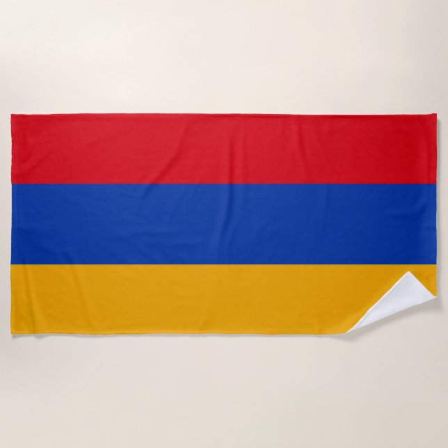 armenische Flagge Strandtuch (Vorderseite)