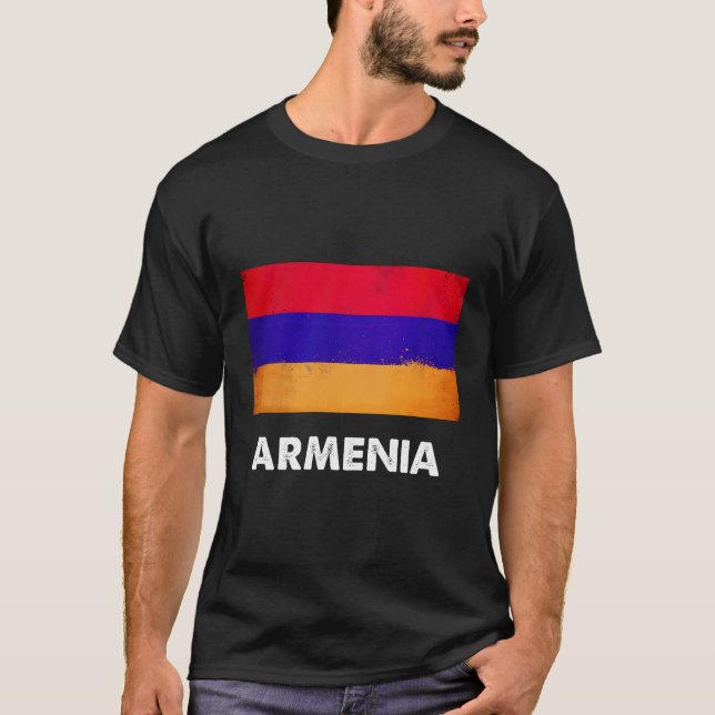 Armenische Flagge T-Shirt (Vorderseite)