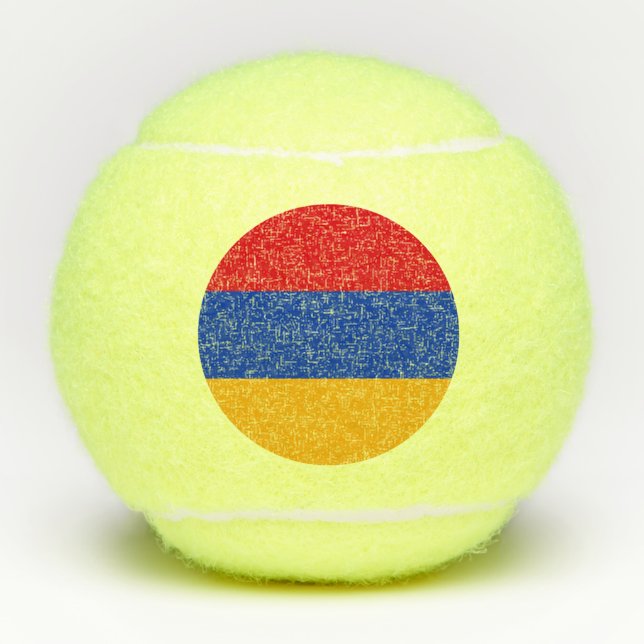 armenische Flagge Tennisbälle (Vorderseite)