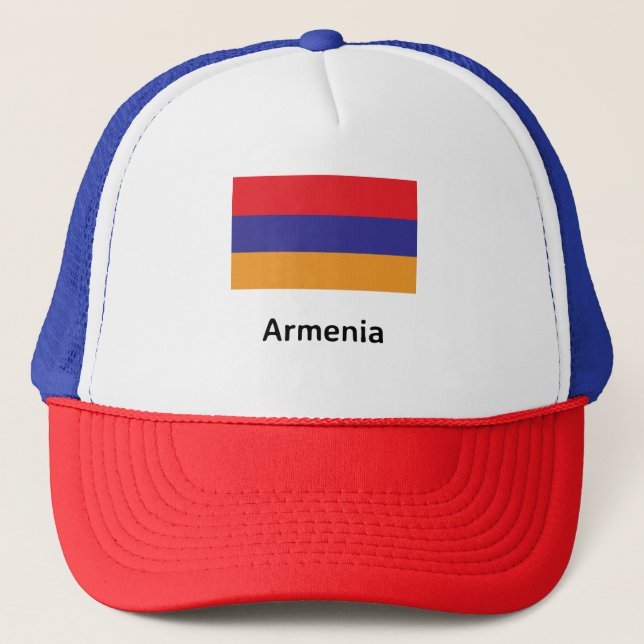 armenische Flagge Truckerkappe (Vorderseite)