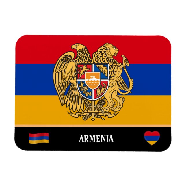 Armenische Flagge und Armenien - Länderreisen / Ar Magnet (Horizontal)