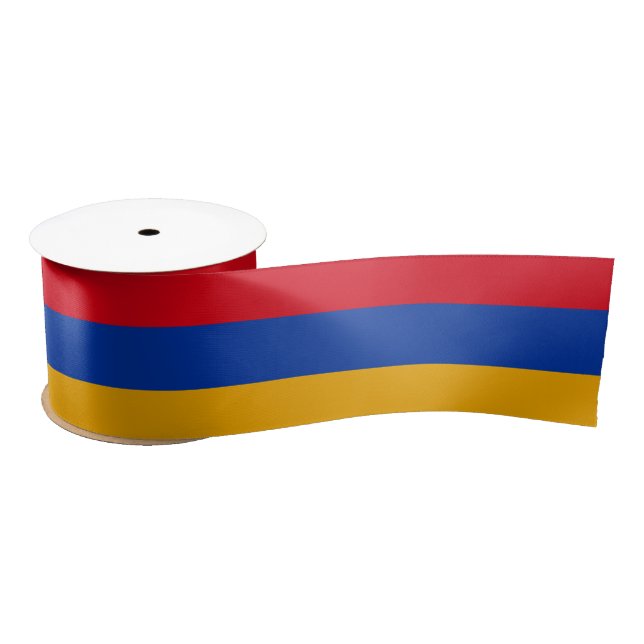 Armenische Flagge und Armenien - Reisen, Urlaub/Sp Satinband (Spule)