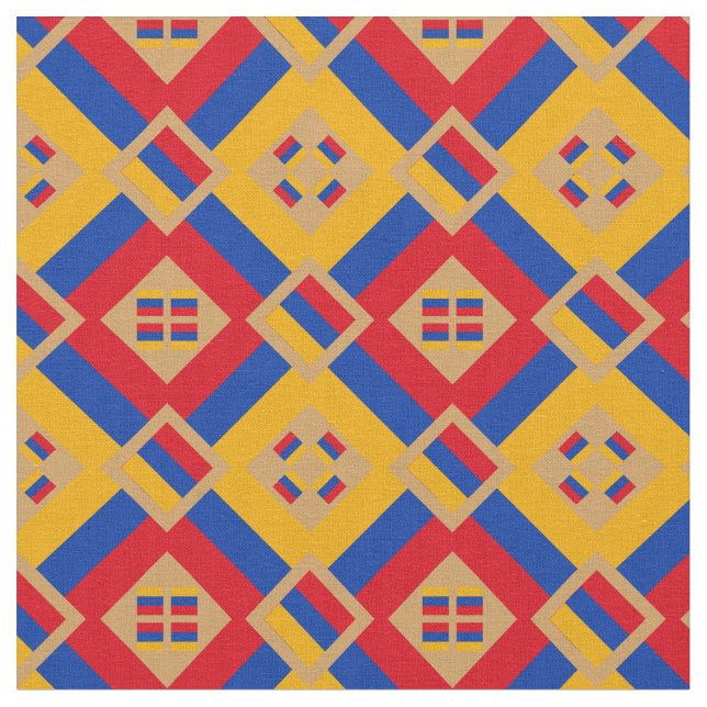 Armenische Flagge und trendy Armenia Fabric fashio Stoff (Nahaufnahme)