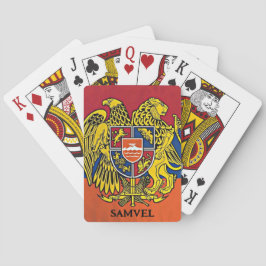 Armenische Flagge Wappen Emblem Hayastan Name Spielkarten