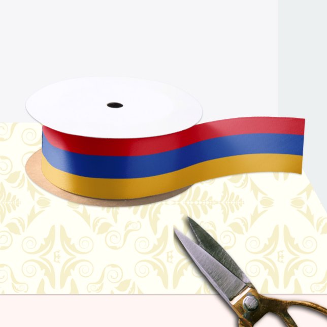 Armenische Flaggenbänder, armenische Mode /Sport Satinband (Von Creator hochgeladen)