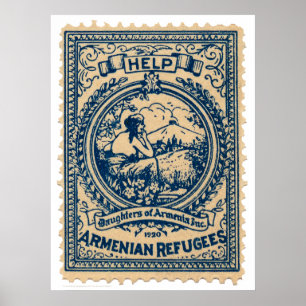 Armenische Flüchtlinge 1920 Weihnachtsfest-Siegel Poster