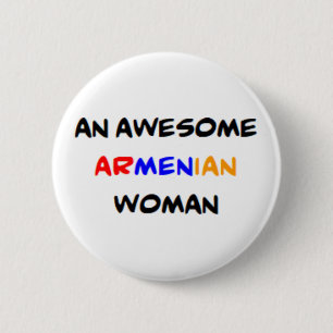 armenische Frau, großartig Button