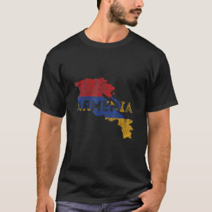 Armenische Karte und Flagge Souvenir erschüttert A T-Shirt