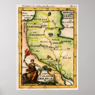 Armenische Karte von 1684 Poster