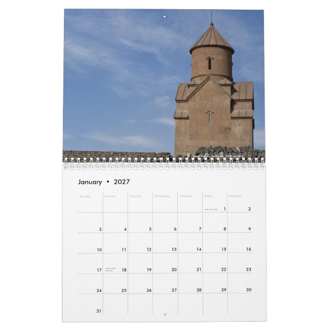 ARMENISCHE KIRCHEN KALENDER (Jan 2027)