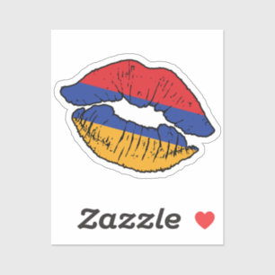 Armenische Liebe für Lipstick Aufkleber