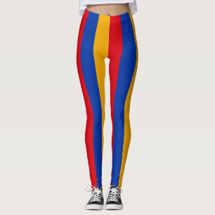 Armenische Nationalflagge Farben Vertikal Gestreif Leggings