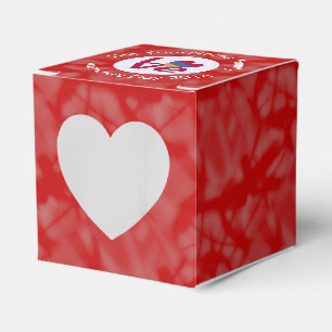 Armenische Rotbuchstaben-LIEBES-Flagge Personalisi Geschenkschachtel