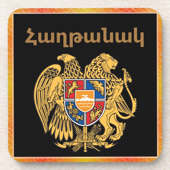 Armenische Sprichwort-Getränkeküste Getränkeuntersetzer (Vorderseite)