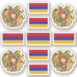 Armenische Staatssymbole/Wappen und Flagge Aufkleber