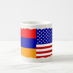 Armenische Tasse mit der US-Flagge