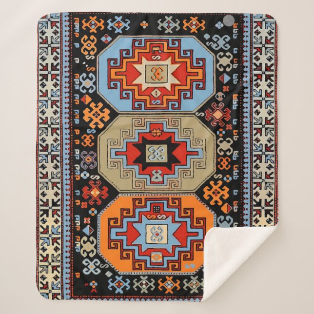Armenische Traditionelle Kunst Kleine Sherpa Blank Sherpadecke (Vorderseite)