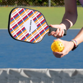 Armenische und armenische Flagge mit Ihrem Namen Pickleball Schläger