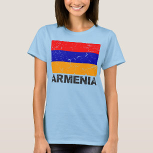 Armenische Vintage Flagge T-Shirt