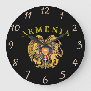 Armenische Wappen-Uhr Große Wanduhr