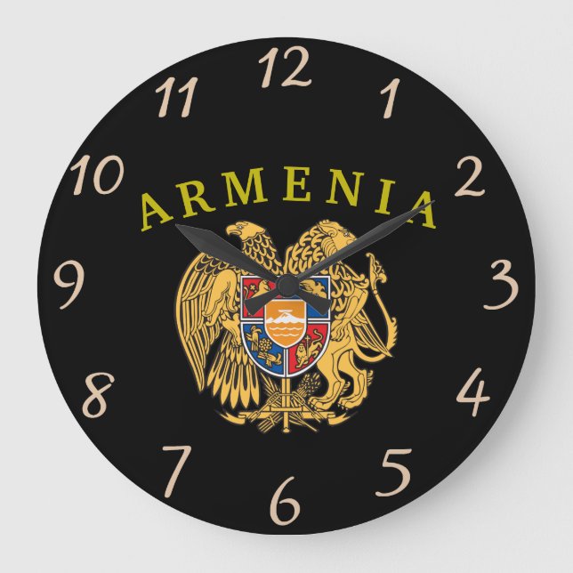 Armenische Wappen-Uhr Große Wanduhr (Vorderseite)