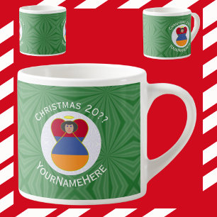 Armenischer Engel Weihnachtsflagge Personalisiert Espressotasse