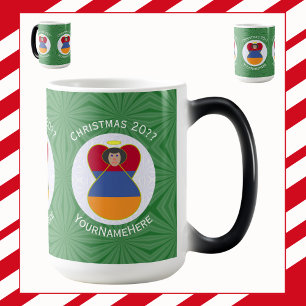Armenischer Engel Weihnachtsflagge Personalisiert Verwandlungstasse