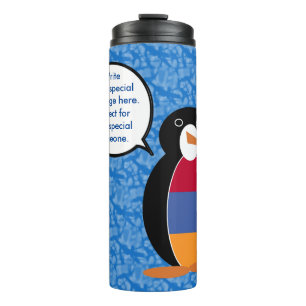 Armenischer Flaggentag Frau Pinguin Sprechen Thermosbecher