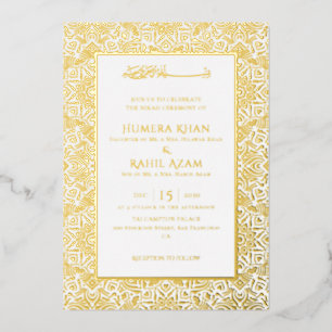 Armenischer Torbogen-Teppich Islamische Hochzeit Folieneinladung