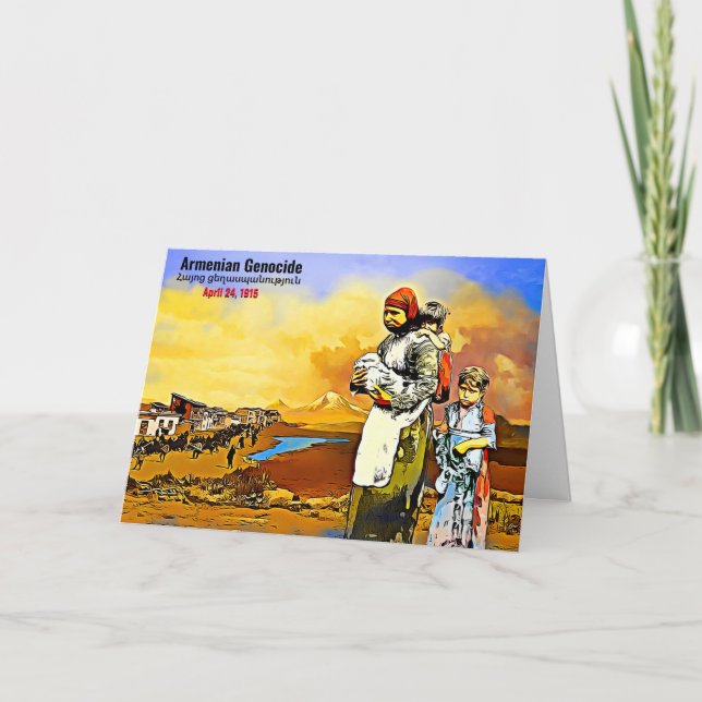 Armenischer Völkermord Feiertagskarte (Vorderseite)