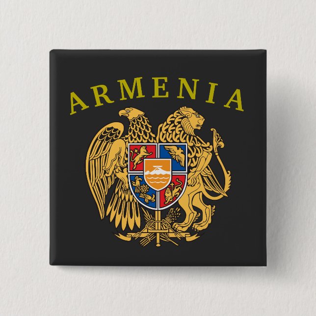 Armenischer Wappen-Button Button (Vorderseite)