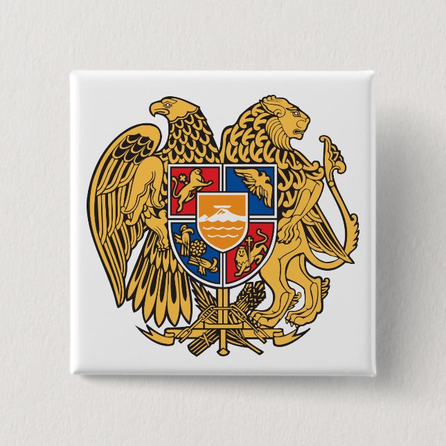 Armenischer Wappen-Button Button (Vorderseite)