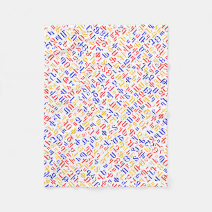 Armenisches Alphabet Fleecedecke