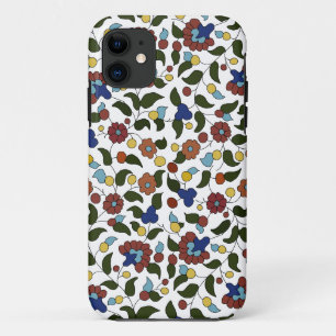 Armenisches Blumenmuster - Blau & Weiß Case-Mate iPhone Hülle