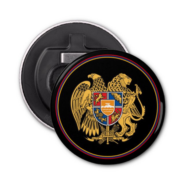 Armenisches Flaggenfenster, Armenisches Emblem /Pa Flaschenöffner (Vorderseite)
