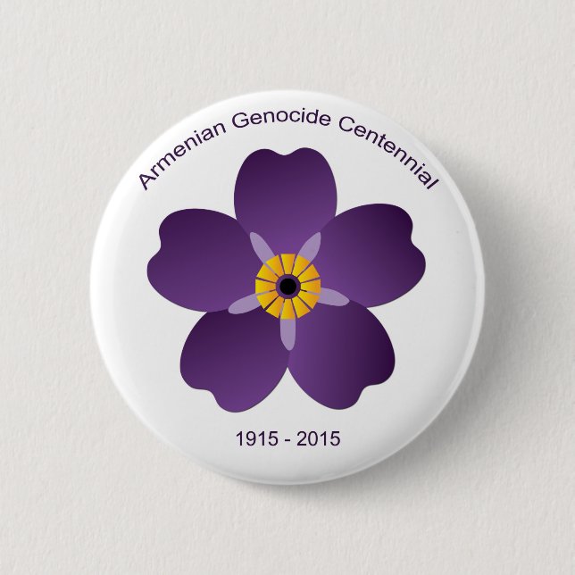 Armenisches Genozidcentennial-Emblem Button (Vorderseite)