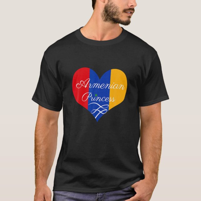 Armenisches Shirt Herzdesign (Vorderseite)