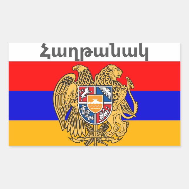 Armenisches Sprichwort Rechtecksticker Rechteckiger Aufkleber (Vorderseite)