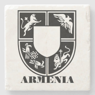 Armenisches Staatswappen Zeitgenössische Kunst Steinuntersetzer