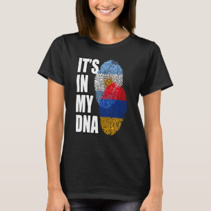 armenisches und argentinisches MIX-DNA-Flaggengebi T-Shirt
