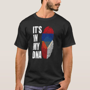 armenisches und tschechisches Misch-DNA-Flaggengeb T-Shirt