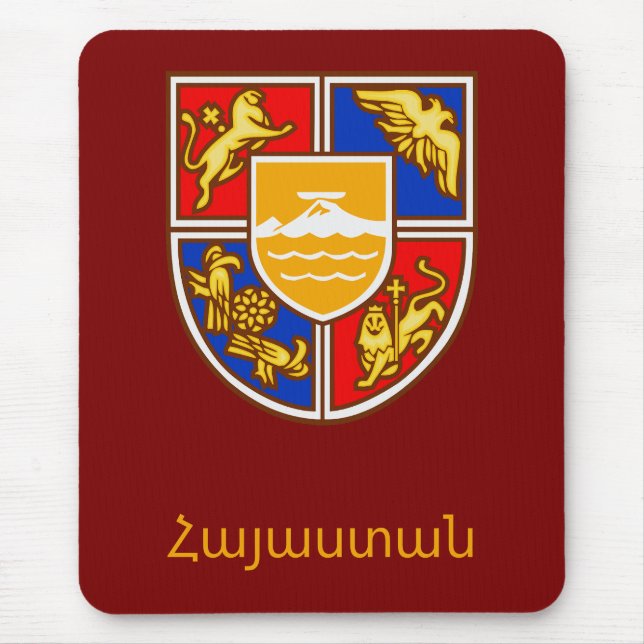 Armenisches Wappen Erbe & Symbole Mousepad (Vorne)