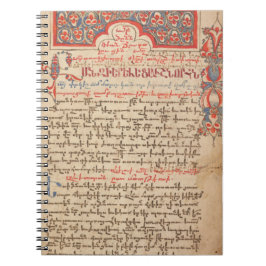 Armenisches Wörterbuch und Missal Liturgy Manuskri Notizblock