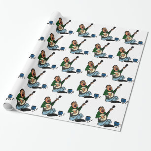 Armer Banjo-Pflücker Geschenkpapier