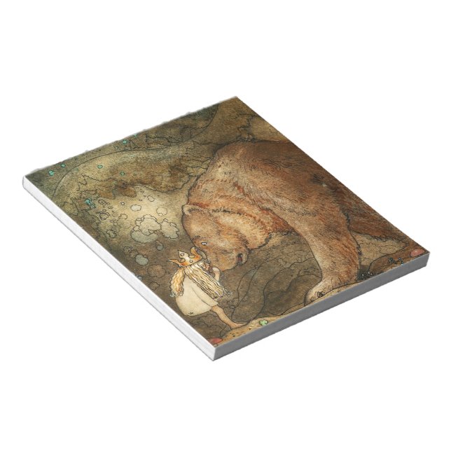 Armer kleiner Bär, 1912 von John Bauer Notizblock (angewinkelt)