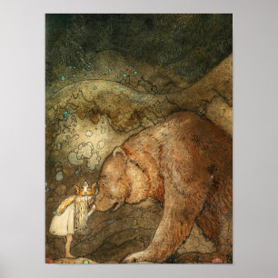 Armer kleiner Bär, 1912 von John Bauer Poster