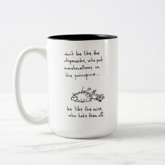 Armer Stachelschwein Zweifarbige Tasse