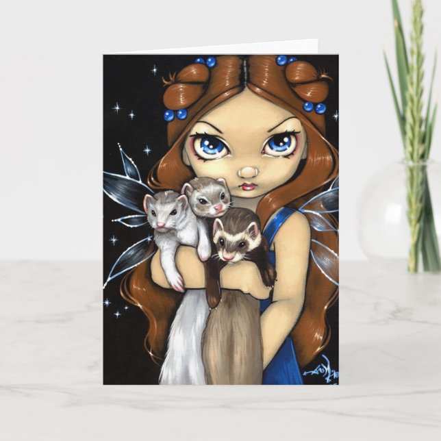 "Armful Frettchen" Gruß-Karte Karte (Vorderseite)