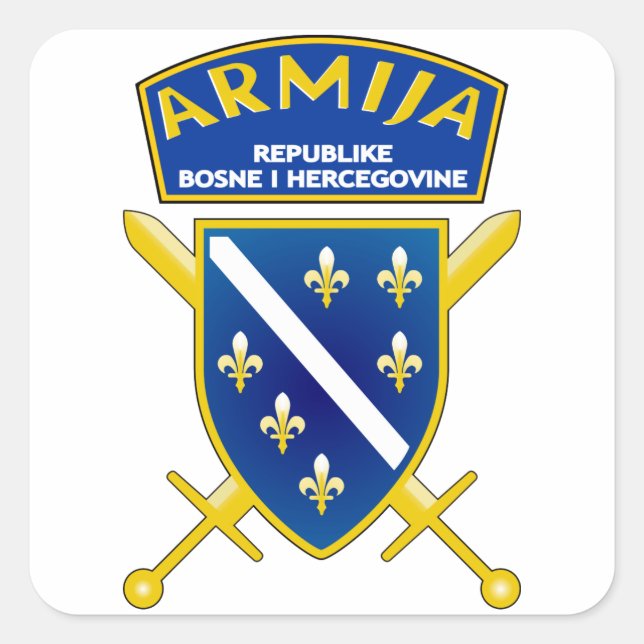 Armija BiH Quadratischer Aufkleber (Vorderseite)