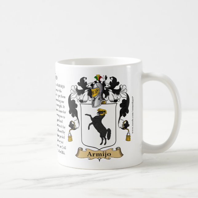 Armijo, der Ursprung, die Bedeutung und das Wappen Tasse (Rechts)